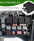 Hella Solid Turn Signal Relays Quick Swap Setup Fixes Nasty Hyper Flash Glitch With 5 Pin Auto Flasher waterproof unit inside car relay box.