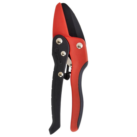 Ratcheting Hand Pruner For Thick Stems And Branches, Three-Quarter Inch Cut Capacity Garden Pruning Shears With Comfortable Grip