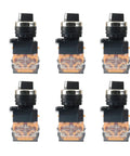 Waterproof 2-Position Rotary Switch With Latching Selector Knob 6-Pack for secure wiring and DIY projects.