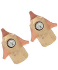 Two Piece Copper Dent Puller Kit With Heavy Duty Auto Body Clamps For Vehicle Sheet Metal Forming, Easy Operation And Versatile Automotive Repair Tool Set, Dent Puller Rings Included showing two copper clamps for precise auto body repair