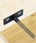 Built Tough T Shaped Wall Bracket Premium Silver Shelf Support Invisible Anti Rust Metal Partition Hanger sleek design mounted on wood.
