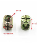 Furniture Barrel Nuts And Hammer Nuts Kit for DIY Woodworking, M8 screws, zinc alloy, cross connector, OD 11.5mm, H 15mm