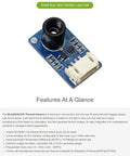 MLX90640 Infrared Thermal Imaging Camera With 32 By 24 Pixel Array And 55 Degree Field Of View Over I2C Interface For Plug And Play