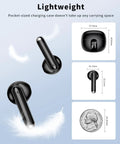 Wireless Earbuds With LED Power Display And Bluetooth 5 Point 4 Headphones with size comparisons and charging case display