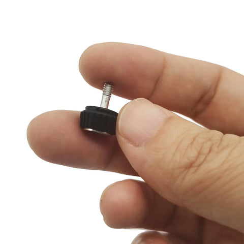 Heavy Duty Black Thumb Screws For Motorola Apx Earpieces And Shoulder Mic Radios Solid Metal Lock Secure Replacement Hardware Pack Of Six Walkie Talkie Parts That Snap Right On No Hassle in hand.