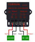 Two Pack 12V To 5V Step Down Converter 5V 10A 50W Power Supply Module For Automotive And 12V And 24V Systems With Auto Protection
