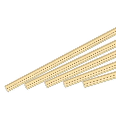 Brass Solid Round Rod 2mm Diameter 305mm Length Lathe Bar Stock Pack Of 15 For RC Model DIY Crafts Gear Shafts Motors And Mini Axles Plus Plane And Ship Projects Pro Grade Durable