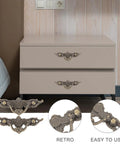 Vintage Cabinet Handles 4.33 Inch Antique Brass Drawer Pulls Decorative Dresser Hardware on bedside table