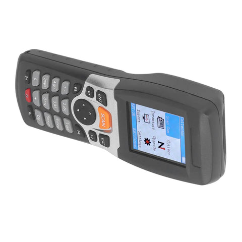 Beast Mode Portable Barcode Scanner with 2.2 Inch Color Screen, handheld inventory reader showing TFT display and keypad