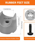 Pressure Washer Rubber Feet Replacement Kit 2 Pack With Mounting Screws Anti Vibration Isolator Feet for 7105468 Washer Parts