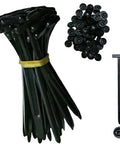 Heavy Duty Universal Cable Tie Buckle Set with Self Locking Pin and Button Design Durable Plastic Zip Ties Holder