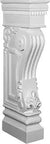 Rutledge Surrounds Architectural Trim Kit, Heavy-Duty Urethane, pre-primed white fireplace mantel base detail, interior or exterior use
