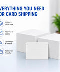 Bulk Trading Card Shipping Envelopes 7 x 4.35 Inch Self Adhesive Mailers, stack of white envelopes with text about features