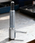 Heavy Duty Thread Retractable Indexing Plunger Pin Kit 5 Pack Carbon Steel spring loaded locking pin with L handle, zinc coated finish.