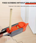 Killer Precision Metal Contour Gauge Scribe Tool With A Tight Lock Mechanism and Twin Pencils capturing uneven edges on wood.
