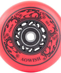 Front view of 68mm 90A Ripster Wheel with ABEC 9 Bearings, red, for Mini Ripstik Ripstick Mini 2-Wheeled Caster Board Carving Wave Board