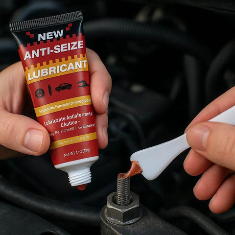 Applying Anti Seize Copper Lubricant For Brake Calipers And Threads High Temp Formula To Prevent Seizing And Noise 1 Oz Tube