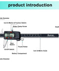 Digital Vernier Caliper With Stainless Steel Body For Precision Measuring 0 To 6 Inch And 0 To 150 mm Range, Large LCD Screen