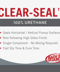 Top Shelf 100 Percent Urethane Gloss Sealer For Painted Wood And Masonry Ready To Roll Clearcoat specifications and features.