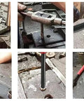 M6x1.0mm stainless thread repair insert kit, 30-piece for auto repair; collage of drilling, tapping, inserting.