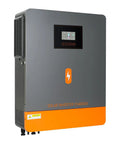 10200W Off Grid Solar Inverter with 48V DC to 230V AC pure sine wave output, 160A MPPT charge controller, gray and orange case