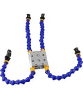 Welding Table Clamp With Flexible Arms Third Hand Tool For Holding Components And Wires, Adjustable Soldering Station Fixture For Precise Positioning And Stable Slip Resistant Grip For Heavy Duty Projects, blue