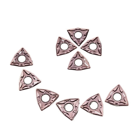 10 Pack Of Indexable Carbide Lathe Inserts With WNMG080408 Geometry For Steel Or Cast Iron Turning