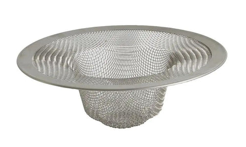 Mesh Sink Drain Catcher Strainer That Keeps Your Drains Flowing, Secure Fit 4.5 Inch Stainless Steel Mesh, side view