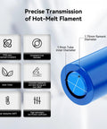 Dope Bowden Tubing Kit 1M XS Series 1.75mm Filament, features and 1.9mm tube inner diameter illustration