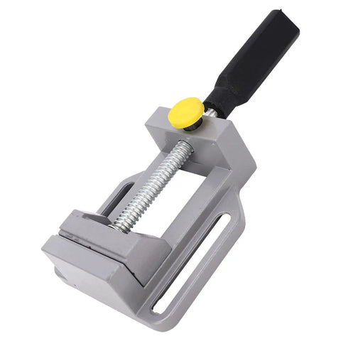 Drill Press Vise Aluminum Alloy Mini Bench Clamp For Precision Drilling Engraving And Polishing Pro Grade Heavy Duty Woodworking Tool Ideal For Woodworking Projects Like Wooden Boxes Photo Frames Birdhouses Mailboxes Drawers Cabinets And Furniture. gray aluminum mini bench clamp with screw handle