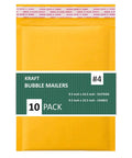 Kraft Bubble Mailers With Self Seal Closure Waterproof Cushioned Padded Envelopes For Shipping 9.5 By 14.5 Inches Gold 10 Pack