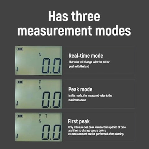 All In One Push And Pull Tester 5 N To 50 N Range Built In Sensor With Digital Display Includes Screws Nuts And Storage Boxes Pro Grade Tool For Accurate Force Measurement In Material Mechanics Testing, three modes display