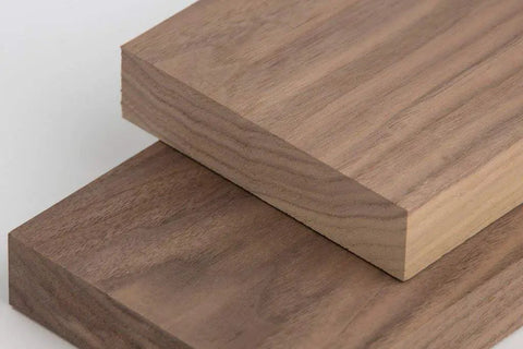 Scrap Walnut Box Of 3/4 Inch Thick Boards In A 17 By 14 By 5 Inch Crate, Leftover Walnut With Rough Edges And Knots