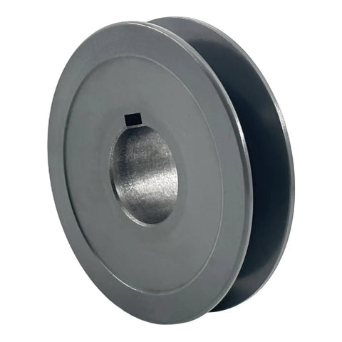 Cast Iron V Belt Pulley With One Groove, 1 Inch Bore And 3.05 Inch OD, Motor Pulley For A 3L And 4L V Belts, Includes Quarter By Eighth Keyseat, AK301 Style Pulley