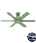 Kennicott 44 Inch Indoor Outdoor Ceiling Fan With Wall Control Dusty Green Blades - front view