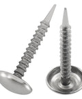 Sweet Mini Silver Upholstery Tacks 100 Piece Set For Furniture Makeovers And Craft Fixes featuring smooth silver heads and threaded legs.
