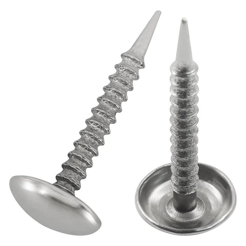 Sweet Mini Silver Upholstery Tacks 100 Piece Set For Furniture Makeovers And Craft Fixes featuring smooth silver heads and threaded legs.