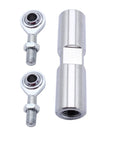 Heavy Duty Adjustable Stainless Steel Tensioning Rod With Heim Joint End For Alternator Bracket Mount, 5/8 inch diameter, 2 1/2 inch length.