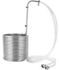 BACOENG 1/2 in x 50 ft stainless steel wort chiller coil with clear tubing and fittings