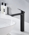 Tall Vessel Sink Faucet For Bathroom Vanity Single Hole Solid Brass Mixer 1.2 GPM Lead Free Durable Ceramic Cartridge