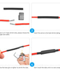 Heat Shrink Tubing Kit 2 To 1 Shrink Ratio 45mm Cable Sleeve installation steps with flame retardant polyolefin.