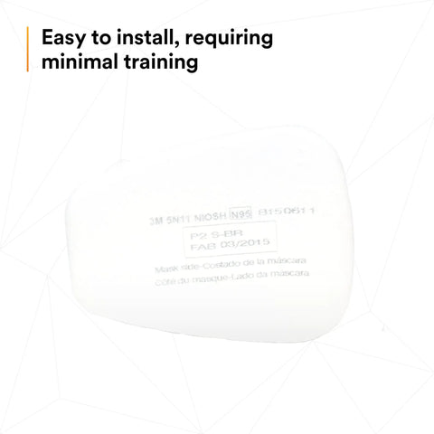 N95 Respirator Filter 5N11 Disposable For Non Oil Based Particulates NIOSH Approved Keeps You Covered product with text description