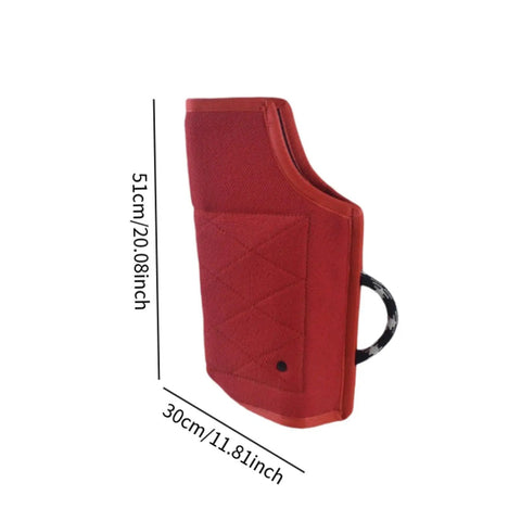 Durable Dog Training Bite Sleeve With Sturdy Handle Arm Guard For Safe Puppy And Small To Medium Dog Play, Thick Cotton Construction, Red.