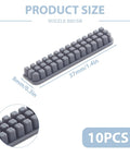 10 Pack Nozzle Brush Replacement For A1 3D Printer Silicone Nozzle Wiper Cleaning Kit showing gray brush size 37mm x 8mm