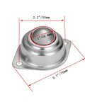 6 Pcs One Inch Flange Mount Ball Transfer Bearings With True 360 Degree Swivel Action Heavy Carbon Steel Build showing dimensions and design.