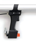 Polyurethane Adhesive for Glass 310 mL Cartridge Pack of 1 Black, shown with pneumatic dispensing gun for automotive and construction use.