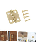 Miniature Iron Cabinet Hinges Set With 40 Pieces 270 Degree Round Corner Hinges For Jewelry Boxes And Wood Cases with screws