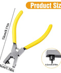 Leather Hole Punch Tool Plier For Belts Watch Bands Shoes And Leather Crafts One Hand Operation Carbon Steel With Silicone Handles