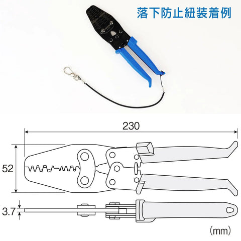 Open Barrel Crimping Tool With 15 Dies For Large And Small Terminals, Pro Grade Toggle Pliers For Precise Crimping, diagram