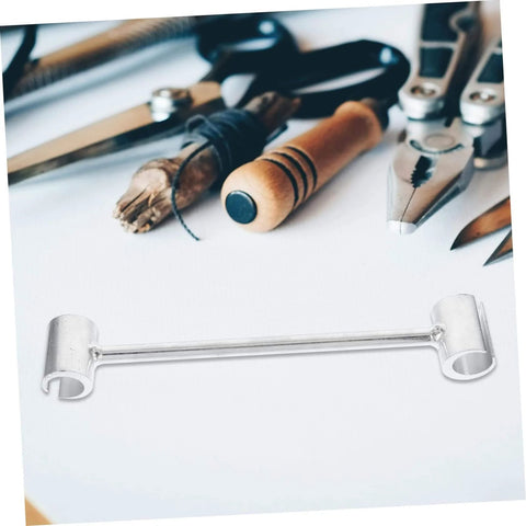 Door Hinge Gap Adjuster Kit for Precise Alignment and Easy Repair Universal Hinge Fix Tool Set with Heavy Duty Wrench shown on a workbench.